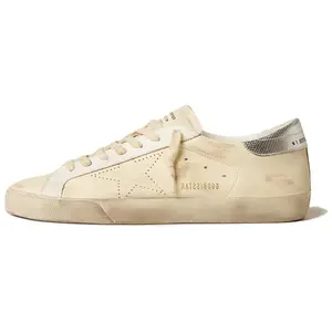 Кроссовки Golden Goose Super-Star Leather Sneakers, бежевый