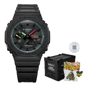 Унисекс часы CASIO серии с двойным дисплеем жидкокристаллическим/аналоговым черные