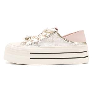 D:FUSE SCANDINAVIA Белые кроссовки антискользящие и износостойкие легкие низкие скейтбордские женские Anti-Slip And Wear-Resistant Lightweight Low-Top Skateboard Shoes