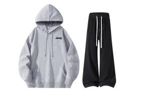 Толстовка Casual Sportswear утепленная с флисовой подкладкой Jeep, heather серый+черный серый fleece-lined jeans