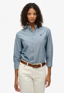 Блуза Superdry & Co OXFORD LONG SLEEVE, Blue Green Stripe/Multi-Coloured