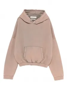 Худи с эффектом потертости Stay Human On Earth, розовый