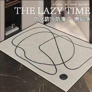 Budis Ковер 100х160 см для входной двери, износостойкий, легко чистится, черные полосы, Washable And Wipeable