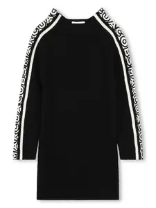Трикотажное платье с вышитым логотипом Marc Jacobs Kids, черный