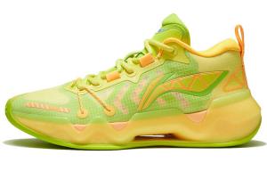 Баскетбольные кроссовки Liren 2 Low для мужчин с низким верхом флуоресцентного желтого цвета резины/флуоресцентного цвета фруктово-кислотного зеленого цвета Lining