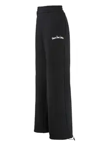 Спортивные брюки с кулиской и вышитым логотипом Versace Jeans Couture, черный