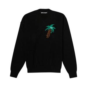 Свитер Palm Angels Sketchy Intarsia Sweater, Black/Green