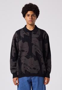 Рубашка поло DISTORT UNISEX - Long sleeved top Former, черный