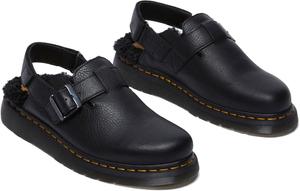 Женские кожаные мюли Dr. Martens Jorge II с подкладкой из искусственного меха и задником на ремешке, черный