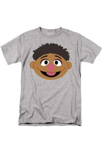Футболка с коротким рукавом для взрослых с изображением лица Тамира из сериала «Улица Сезам» Gildan, цвет athletic heather