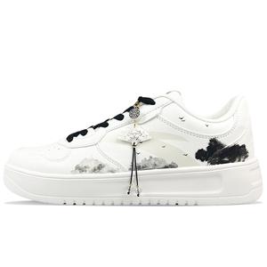 ANTA Женские белые и черные скейтерские кеды из коллекции Life Collection, износостойкие и легкие, цвет White Black