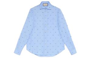 Рубашка мужская синяя Gucci, синий