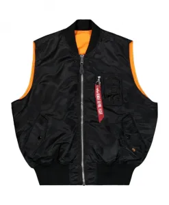 Двусторонняя куртка-бомбер в классическом стиле Alpha Industries, черный