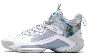 Баскетбольные кроссовки Raid мужские высокие белые/серые Xtep