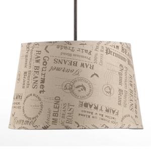 Подвесной светильник ONLI Maida, хлопковая ткань / утюг - 1 пламя