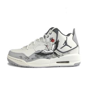 Jordan Кроссовки баскетбольные Courtside 23 Shock Absorbers Slip Resistant Mid top Vintage мужские белые серые