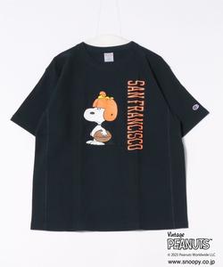 Футболка с коротким рукавом, коллаборация с PEANUTS Champion, темно-синий