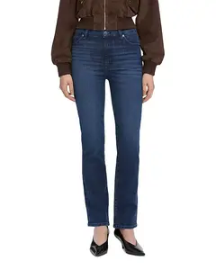 Элегантные джинсы прямого кроя в стиле «трюк» Frame, синий