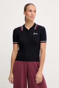 Шерстяная рубашка-поло SABINA Guess, темно-синий
