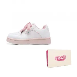 Keaideni Износостойкие и легкие низкие женские скейтбордистские кроссовки белого и зеленого цвета