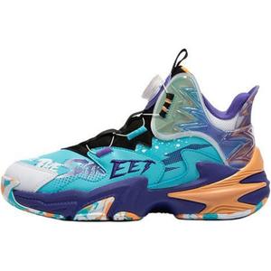 QIAODAN Противоскользящие износостойкие высокие детские баскетбольные кроссовки Blue