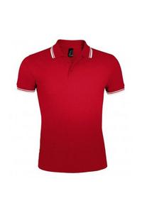 Рубашка поло из пике с короткими рукавами Pasadena SOL'S, красный
