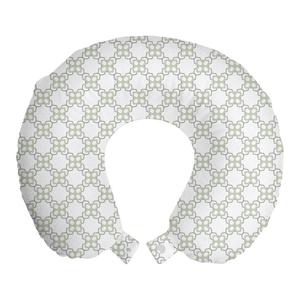 ABAKUHAUS Geometric Travel Pillow Подушка для шеи, Диагональный абстрактный узор, Пенопластовые дорожные принадлежности для самолета и автомобиля, 30x30 см, Разноцветные
