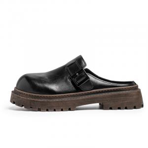 GAISIMA Мужские противоскользящие закрытые тапочки черно-коричневые, цвет Black Brown