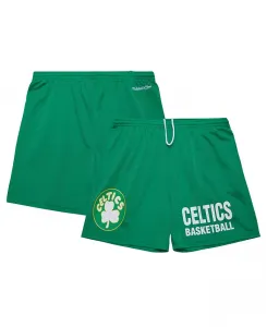 Мужские шорты Boston Celtics Hardwood Classics Gameday цвета Kelly Green из сетчатой ткани Mitchell & Ness