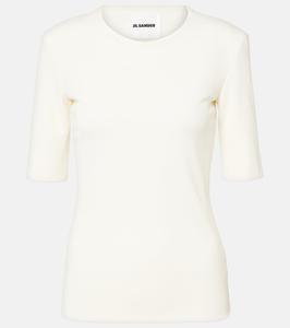 Футболка из джерси Jil Sander, Chalk