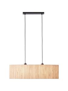 Подвесной светильник Wimea на 2 лампы, 120x78x22 см, черный/натуральный Brilliant