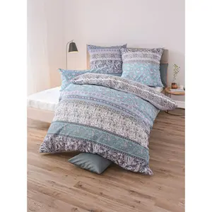 Комплект постельного белья Wäschepur, цвет ozean-grau-bedruckt