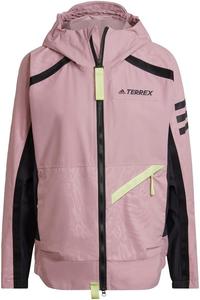 Женская куртка Adidas с капюшоном, розовый/черный