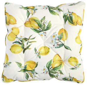 Подушка на стул Esposa желтый, белый ширина/длина: 40/40 см
