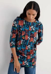 Футболка с длинными рукавами для сбора нектара на берегу Seasalt Cornwall, Multi - Flora Collage Maritime