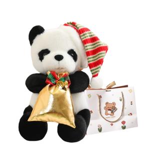 Плюшевая кукла милая рождественская панда высотой 25 см OU DI PIG, зеленый