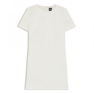 Свободное платье из мягкого крепа BOSS, белый