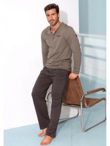 Пижама AUTHENTIC LE JOGGER, цвет braun-meliert-dunkelbraun