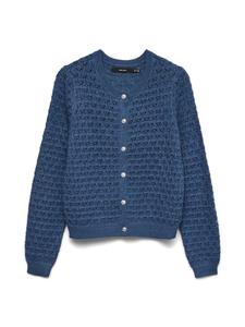 VERO MODA Кардиган 'VMJaqueline' вязаный, синий