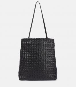 Плетеная кожаная сумка через плечо Lilou The Row, черный