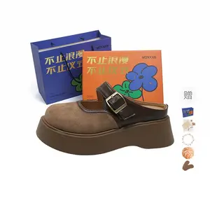 WOXXXN Женские тапочки с закрытым носком на резиновой подошве устойчивые к истиранию цвет хаки [подарочный набор] (с подарком), цвет Khaki[Gift Box Set](Gift Included)