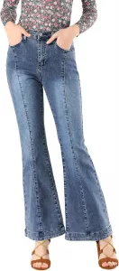 Allegra K джинсы женские High Waist Flare Retro Stretchy Denim Bell Bottom