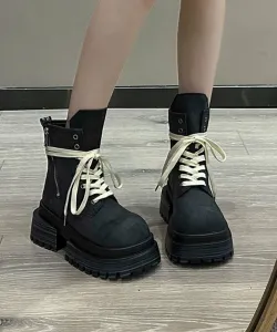 Ботинки на платформе со шнуровкой Aimoha - Select -, цвет Black