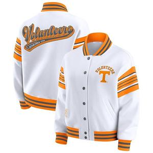 Женская бело-оранжевая куртка-толстовка Tennessee Volunteers на молнии Wear By Erin Andrews