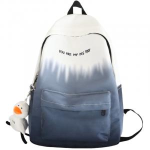 Рюкзак Warrior Canvas Regular Unisex серо-голубой с градиентом и шармом