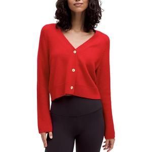 Кашемировый свитер Women's Lululemon, темно-красный