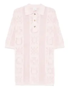 Платье-рубашка с воротником поло Nanushka, розовый