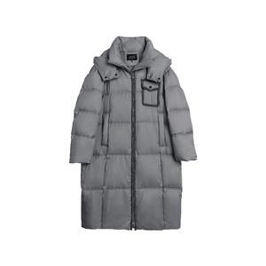 ELLE Пуховик Women's Medium Gray с капюшоном утепленный