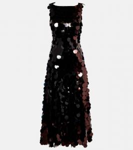 Талис платье макси с пайетками Roksanda, Black/Bronze