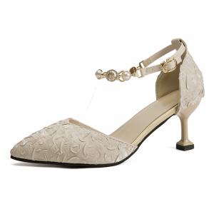 Тонкие каблуки Высокие каблуки 6 см Женские Абрикос Черный Xingdiman